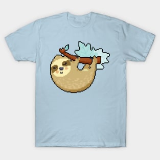 Lunar Lullaby: Pixelated Kukang Illustration for Stylish Apparel T-Shirt